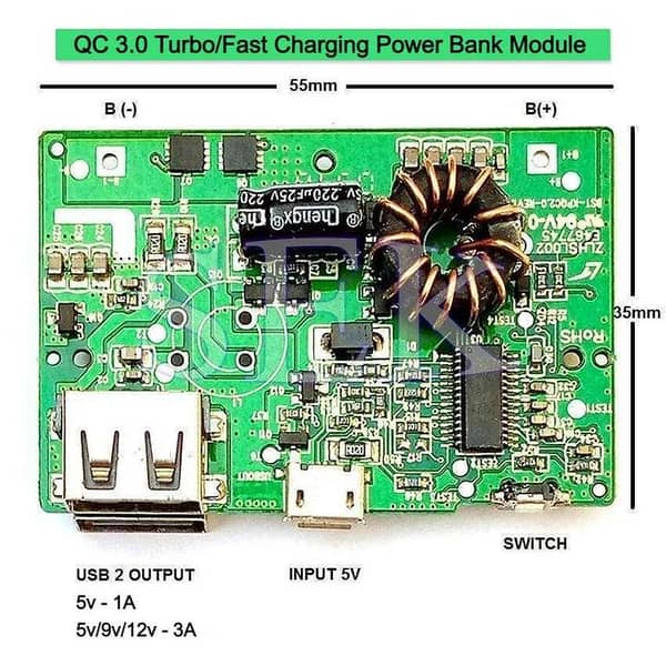 Quick Charge 3.0 Dual Port Power Bank Kit Module Circuit by Shopikbuzz