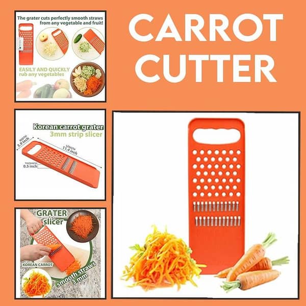Korean Carrot Grater and Slicer - Vegetable Chopper and Mandoline for Kitchen Use