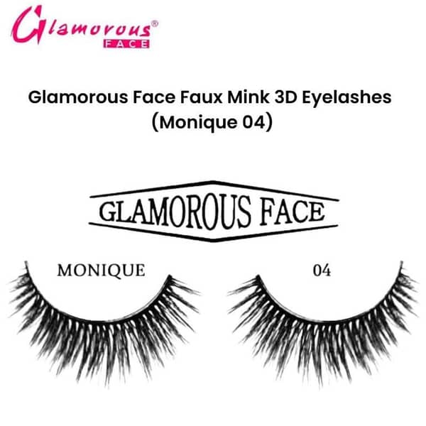 Faux Mink 3D Eyelashes by Glamorous Face - Model Monique 04
