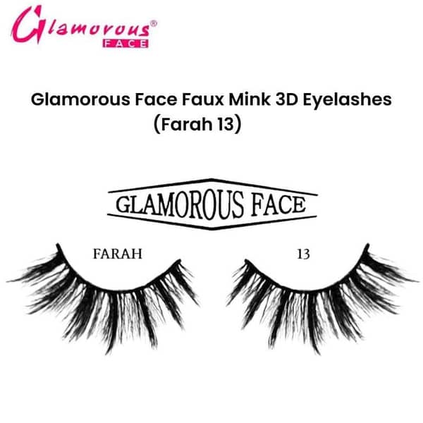 Faux Mink 3D Eyelashes Farah 13 by Glamorous Face for Volume and Natural Look