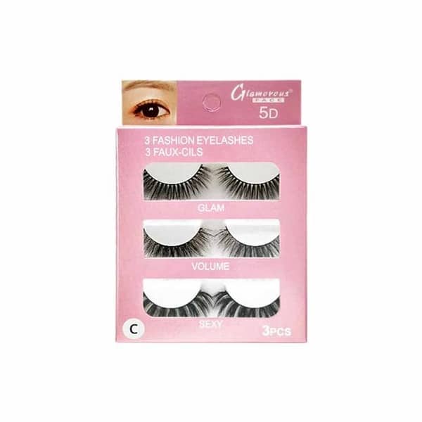 Glamorous Face 3×1 5D Eyelashes - GROUP C for a Bold and Voluminous Look