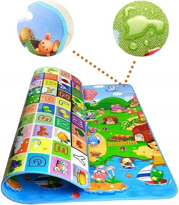 Karachi Double-Sided Waterproof Foldable Baby Crawling Floor Play Mat - 24 x 18 Inches