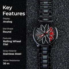 SKMEI 1990 Rotation Wheel Creative Fashion Men's Stainless Steel Clock