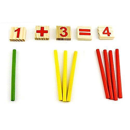 Wooden Mathematical Intelligence Counting Stick Toy Set for Kids by Blister Card - Ideal for Early Learning