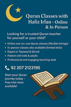 Online Quran Tutor – Learn with Hafiz Irfan (Free Trial Class!)