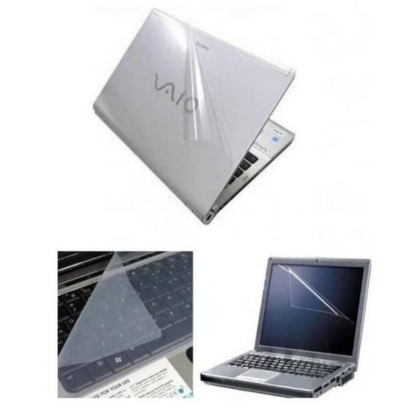 Set of 3 Transparent Laptop Skin Protectors for 14.6 Inch Laptops