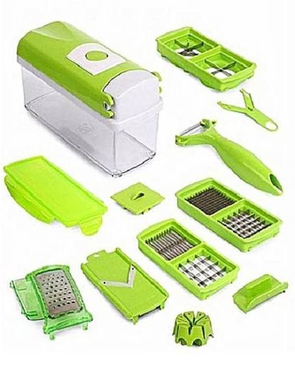 Nicer Dicer Plus Green - Vegetable Salad and Fruit Cutter