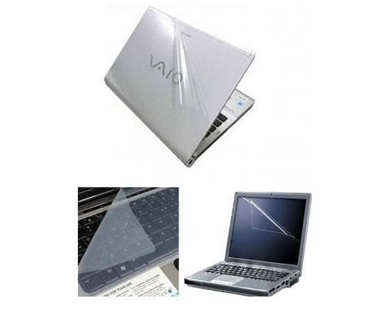 3-Pack Transparent Laptop Skin Protectors for 15.6 Inch Laptops
