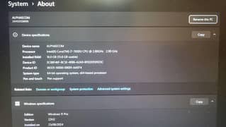 Lenovo Thinkpad I7 7th Gen, 16GB 256GBM. 2