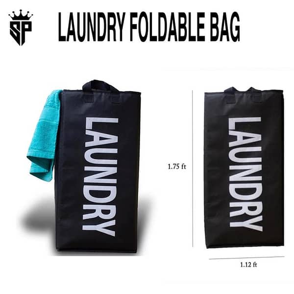 SP Dealz Foldable Laundry Bag and Storage Basket - 30cm x 30cm x 52cm