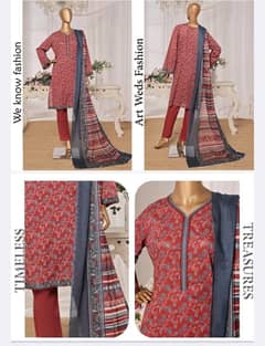 Ladies 3Pcs Fabric Suits Available at Affordable Price