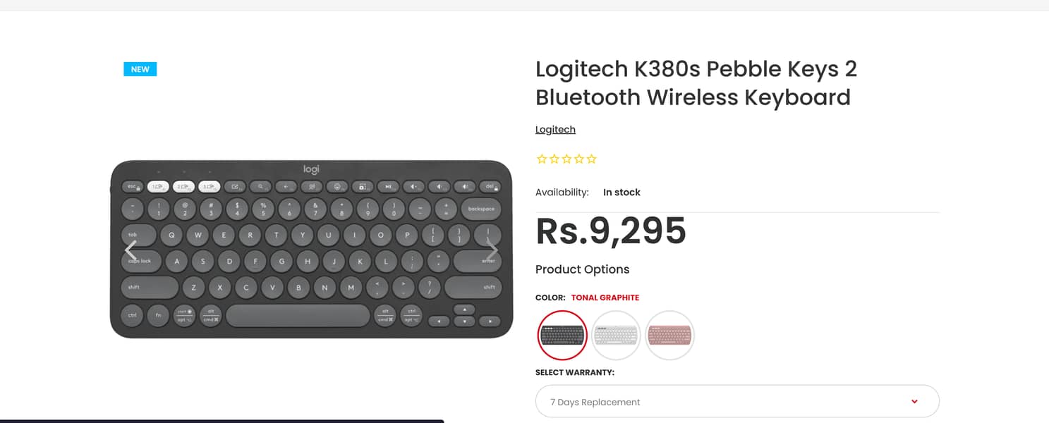 Logitech K380s Pebble Keys 2 Bluetooth Wireless Keyboard 1