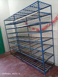 full heavy Iron rack is for sale in large sizes. contact 03137672336