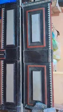 Wooden bed double size for sale without mattress