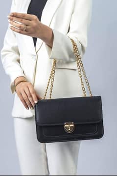 Girl's PU Leather Plain Shoulder Bag