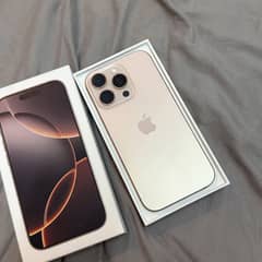 Iphone 16 pro desert titanium with box brand new