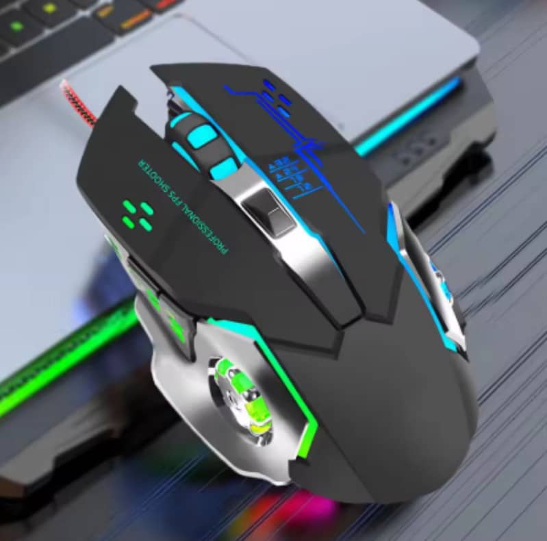 Wireless RGB Gaming Mouse – Dual Mode | 6 Buttons | 3-Level DPI 3