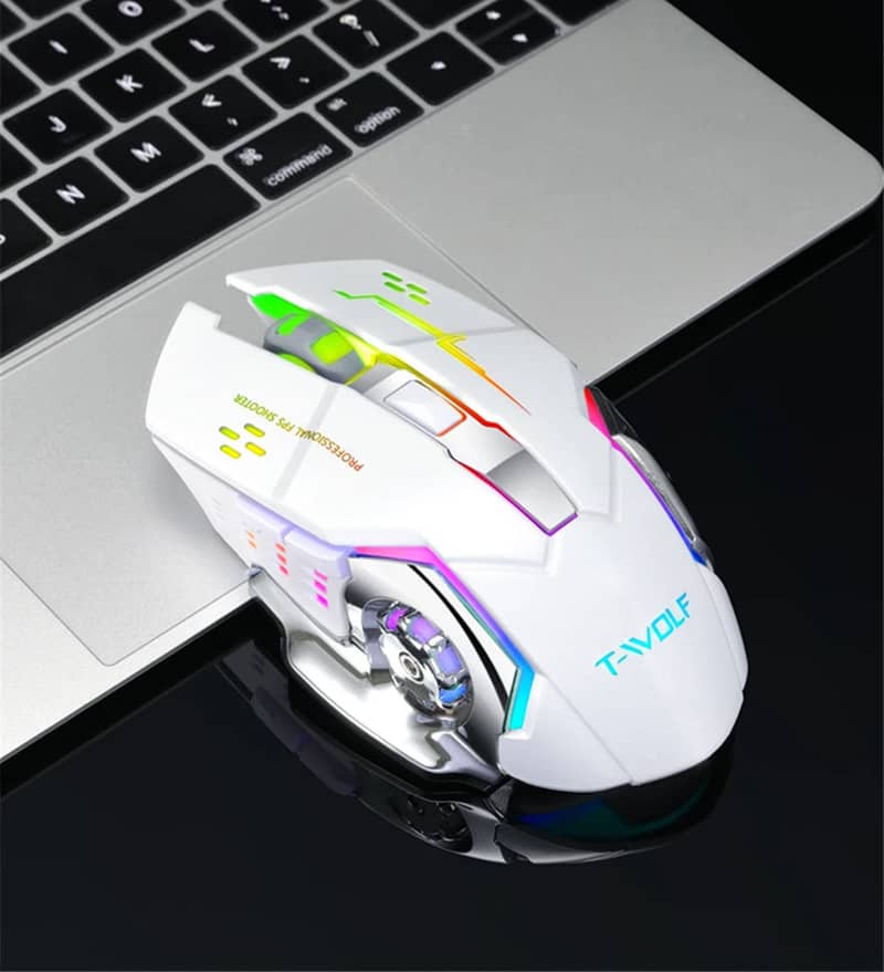 Wireless RGB Gaming Mouse – Dual Mode | 6 Buttons | 3-Level DPI 4