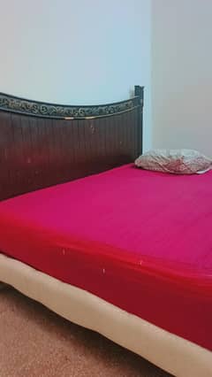 double bed with spring mattress