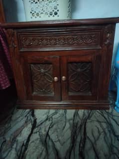 king size bed with mattress & side tables & dressing