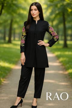  RAO COLLECTION | Premium Embroidered Linen Suit