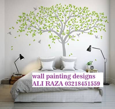 Wall art designs hand painted