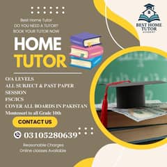  HOME & ONLINE TUITION SERVICES AVAILABLE
