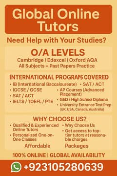  HOME AND ONLINE TUTORS — AFFORDABLE & EXPERIENCED