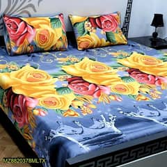 Crystal Cotton Printed Double Bed Sheet