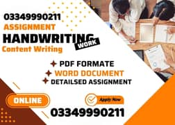 Online Jobs, Assignment Writing, Data Entry, Typing job, Part Time Job