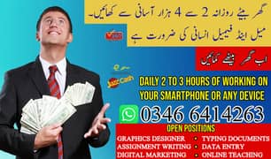Online Job / Typing job / Assignment Job / part time Job / Data Entry