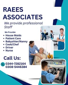 Baby Sitter , Nurse, Nanny , Drive, Chef, Maids , Couple , House maid