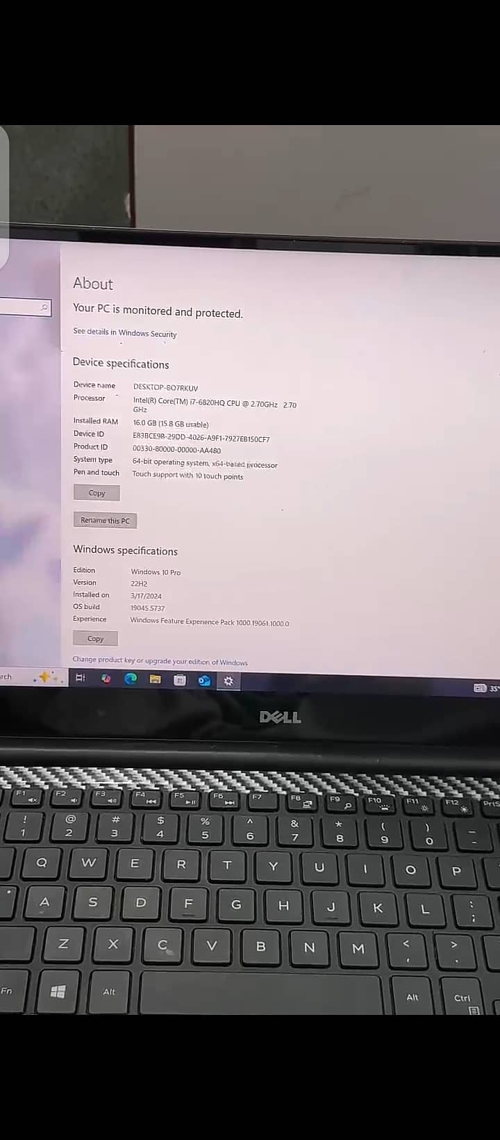 Dell precision 5520 i7 6th generation with HQ processor (High perfor) 2