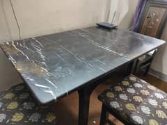 Marble Dinning table + 4 chairs