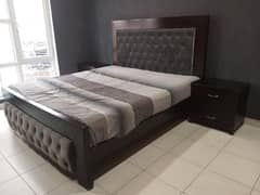 King size poshish bed with side tables