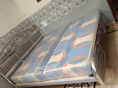 steel bed and mattress