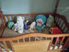 wooden baby cot