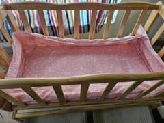  Wooden Baby Cradle/Cot with Mattress, Drawers,Wheels & Mosquito Net