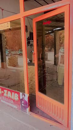 wood mirror glass door shope Door