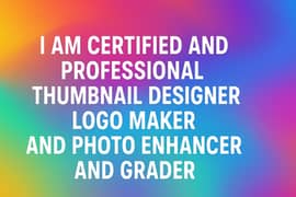thumbnail degsiner , logo maker , pic enhancer and colour grader