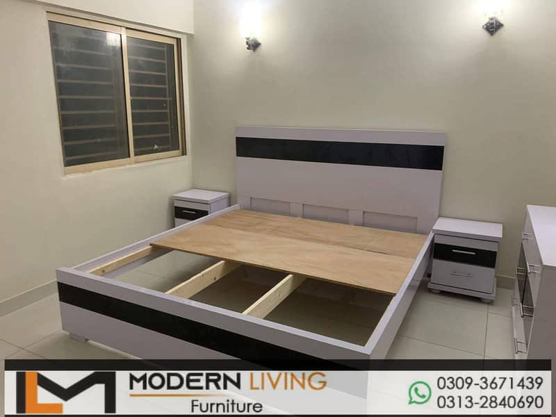 King Bed With 2 Side Tables Best Quality In Your Choice Colours 2