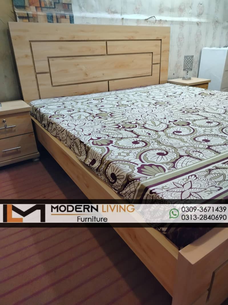 King Bed With 2 Side Tables Best Quality In Your Choice Colours 13