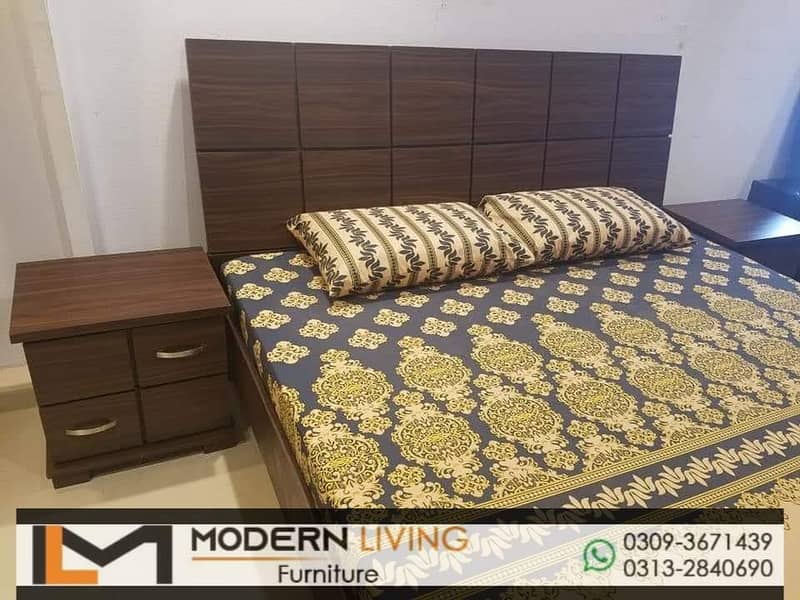King Bed With 2 Side Tables Best Quality In Your Choice Colours 15