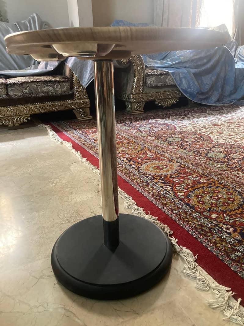Elevated cat serving table with attached Stand 4