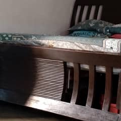 Solid wood bed