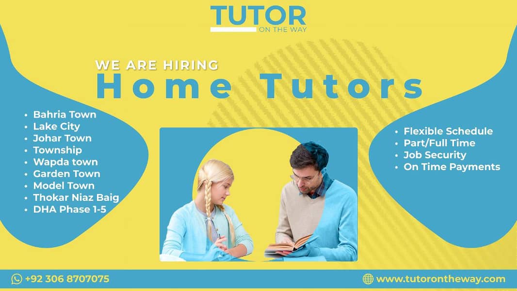Become a Home Tutor in Lahore - Join Tutor On The Way Team Today! 0