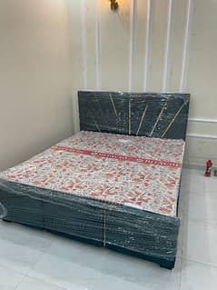 Brand New King Size Bed With New Matress Watsapp Only 03004252020