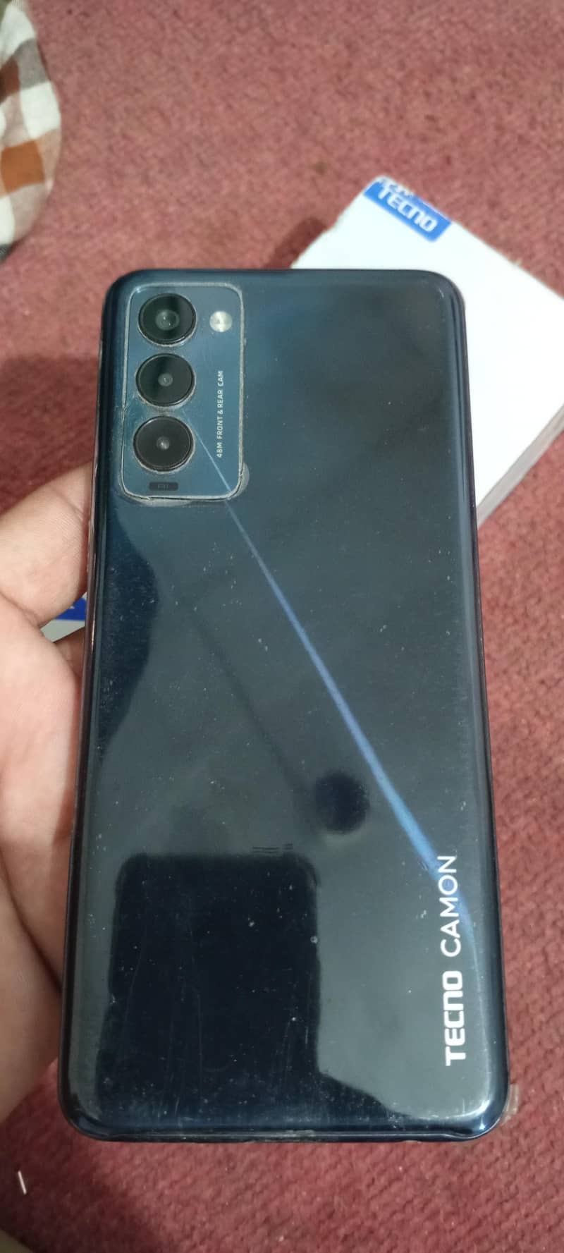 tecno cammon 18 t with box no open rapear original panel finger disabl 2