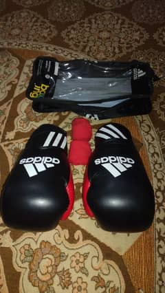 boxing glove and head guad