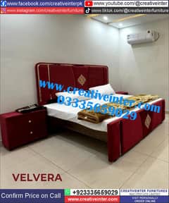 Double Bed King Size SIngle Full Size Queen Bedroom Cushion Wooden